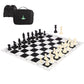 Chess Set 20'' Portable Chess & Checkers Set, Foldable Silicone Chess Game With Plastic Weighted Chess Pieces & Storage Bag, 2 I
