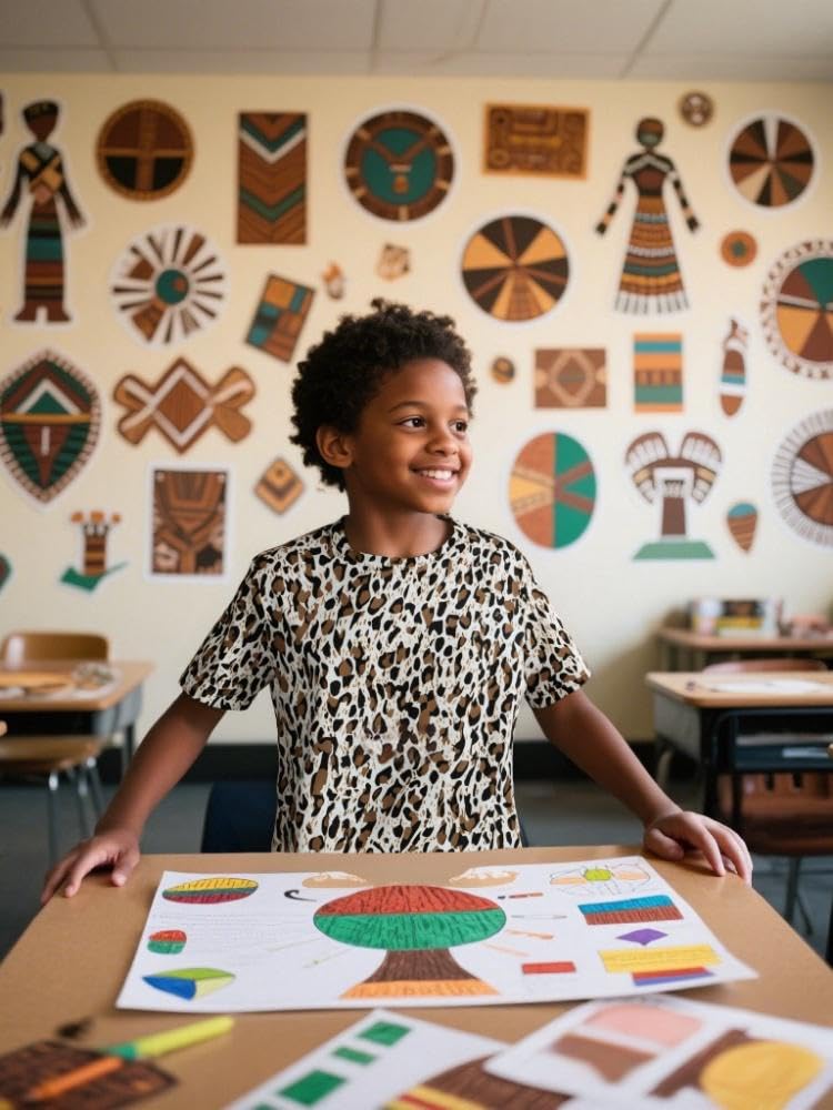 COSLAND Boys' Leopard Shirt Kids Animal Costume, Medium