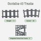 Etarnfly Classic City Train Tracks, 32Pcs Curved And 6Pcs Straight With 1 Integrated Split Train Tracks - Railroad Building Toy