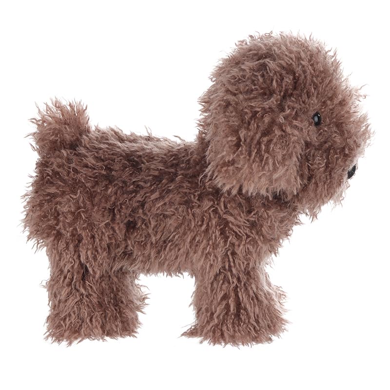 Apricot Lamb Toys Plush Dark Brown Poodle Dog Puppy Stuffed Animal Soft Cuddly Perfect For Child 8.3 Inches