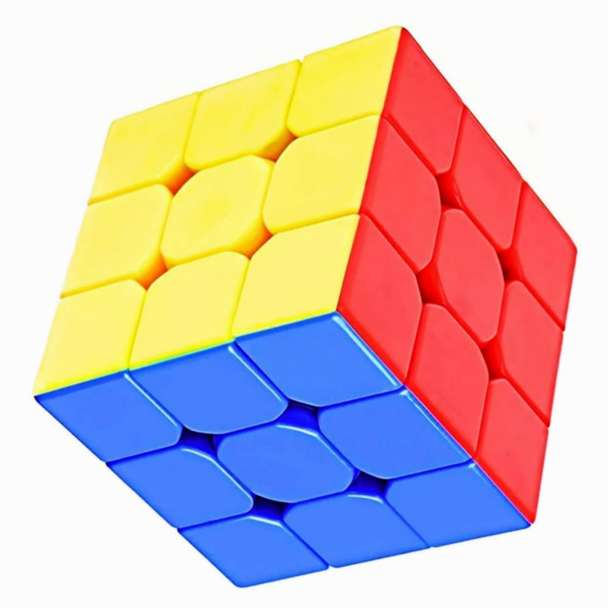 QUEEN BEE 3x3 Stickerless Cube | Beginner Speedcube for Kids & Adults | Magic Speedy Stress Buster Brainstorming Puzzle (Multico
