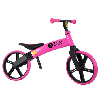 Yvolution Y Velo Senior Balance Bike Trainging Bicycle 12'' No Pedal Push Bicycle For Kids Ages 3-5 Years Old (Pink)