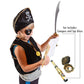 Funny Party Hats Pirate Costume for Kids - 9 Pc Set - Pirate Accessories Toys- Dress Up Clothes