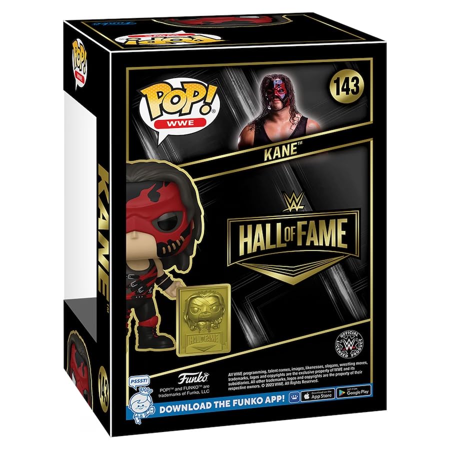 Funko POP! WWE Kane Hall of Fame #143 - Exclusive Vinyl Figure, Red and Black, Collectible Toy