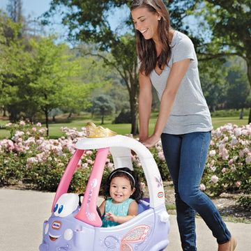 Little Tikes 173165E3 Fairy Cozy Coupe Car-Ride-On With Real Working Horn, Clicking Ignition Switch, And Fuel Cap-Ages 18 Months To 5 Years, Purple