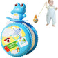 Bomriz Baby Pull Along Toy For Toddlers 16 Years, Cute Frog Design, Rolling Drum Walking & Crawling Activity Toy With Rope, Ear
