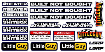 Little Guy Racing Parts LGRP Axial SCX24 1/24 Scale Premium Sticker Sheet 2'' x 4'' Overall Size (Pack of 1)