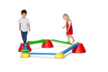 Gonge Build N' Balance Intermediate Set - Complete Balance Course For Sensory Exploration And Balance Training - Set Of 13 Pieces
