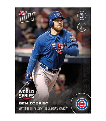 Mlb Chicago Cubs Ben Zobrist #634 2016 Topps Now Trading Card