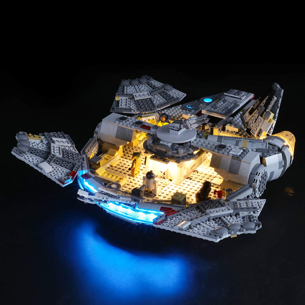 LIGHTAILING Light Set for (Millennium Falcon) Building Blocks Model - Led Light kit Compatible with Lego 75257(NOT Included The