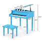 Honey Joy Classical Kids Piano, 30-Key Mini Grand Piano With Music Stand And Bench, Wooden Musical Instrument Toy With Lid & Mus