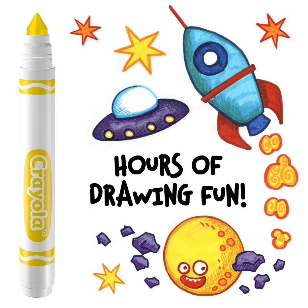 Crayola Washable Markers - Yellow (12Ct), Kids Broad Line Markers, Bulk Markers For Classrooms & Teachers
