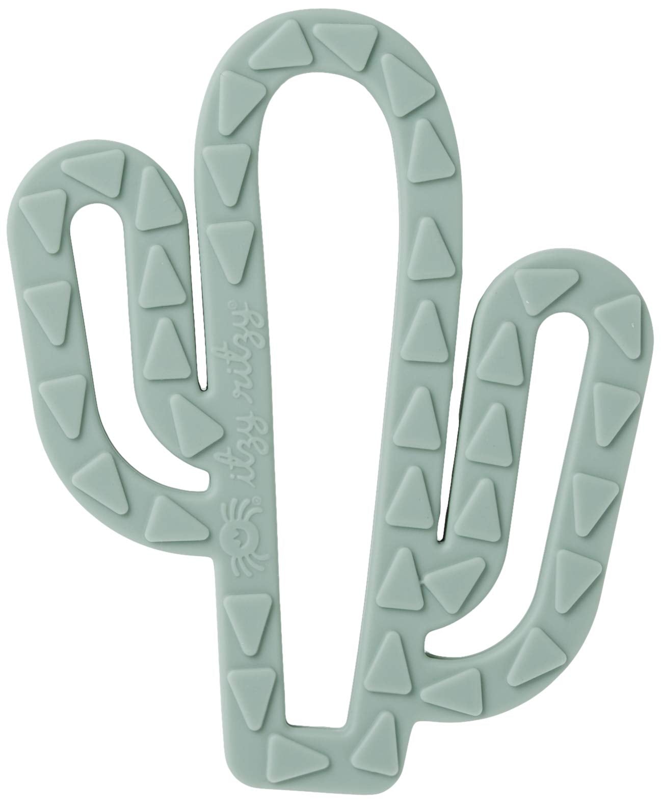 Itzy Ritzy Silicone Baby Teether – Bpa-Free Infant Teether With Easy-To-Hold Design & Textured Back Side To Massage & Soothe Sore, Swollen Gums - Teething Toy For 3 Months & Up - Cactus