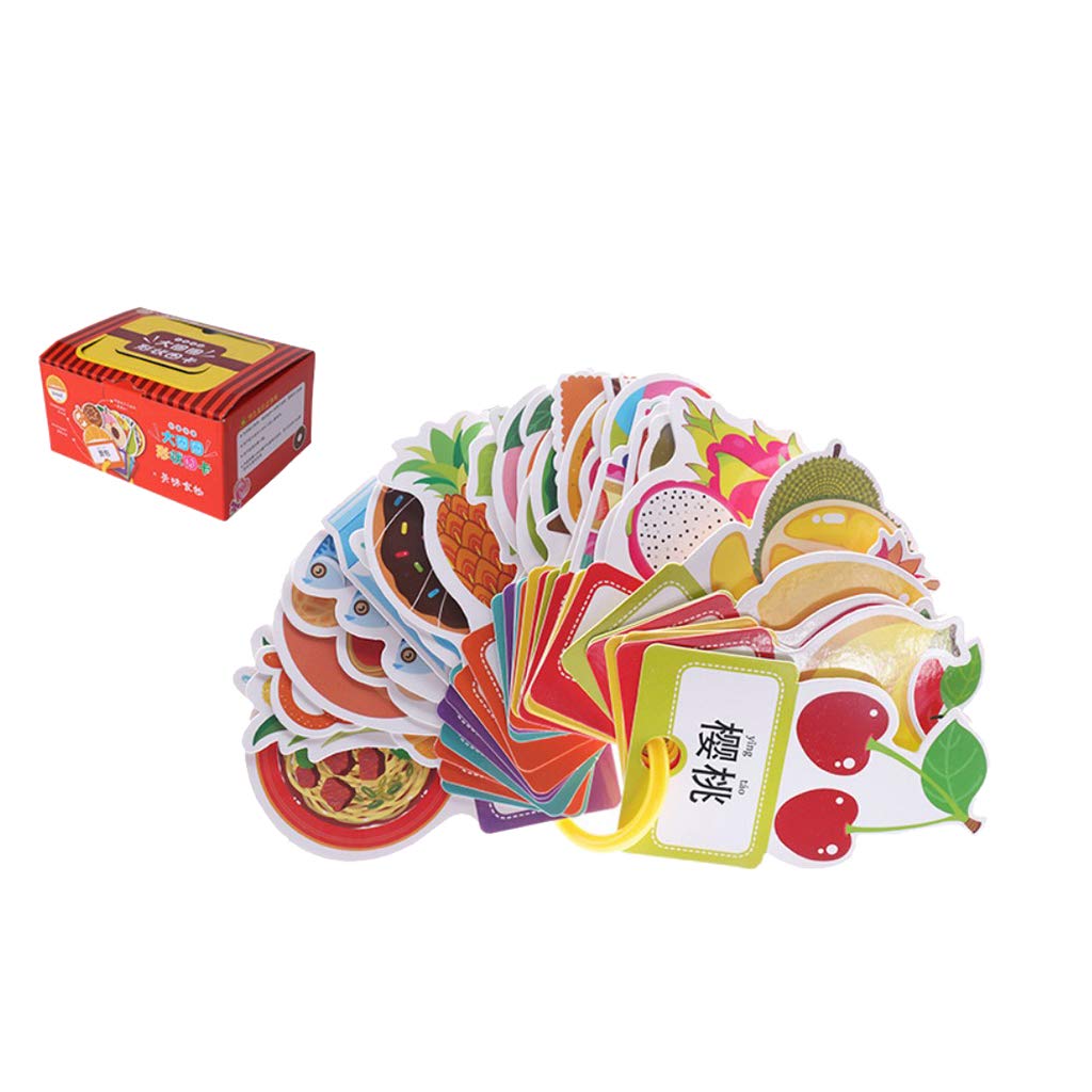 Jazzy Pearls 30 Pieces Preschool Educational Flash Cards With Storage Ring Delicious Food|Toys & Hobbies | Educational | Other E