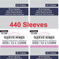 Sleeve Kings ''Kingdom Death Monster'' Card Sleeves 52 X 52 Mm (4X110 Pack, 440 Sleeves)