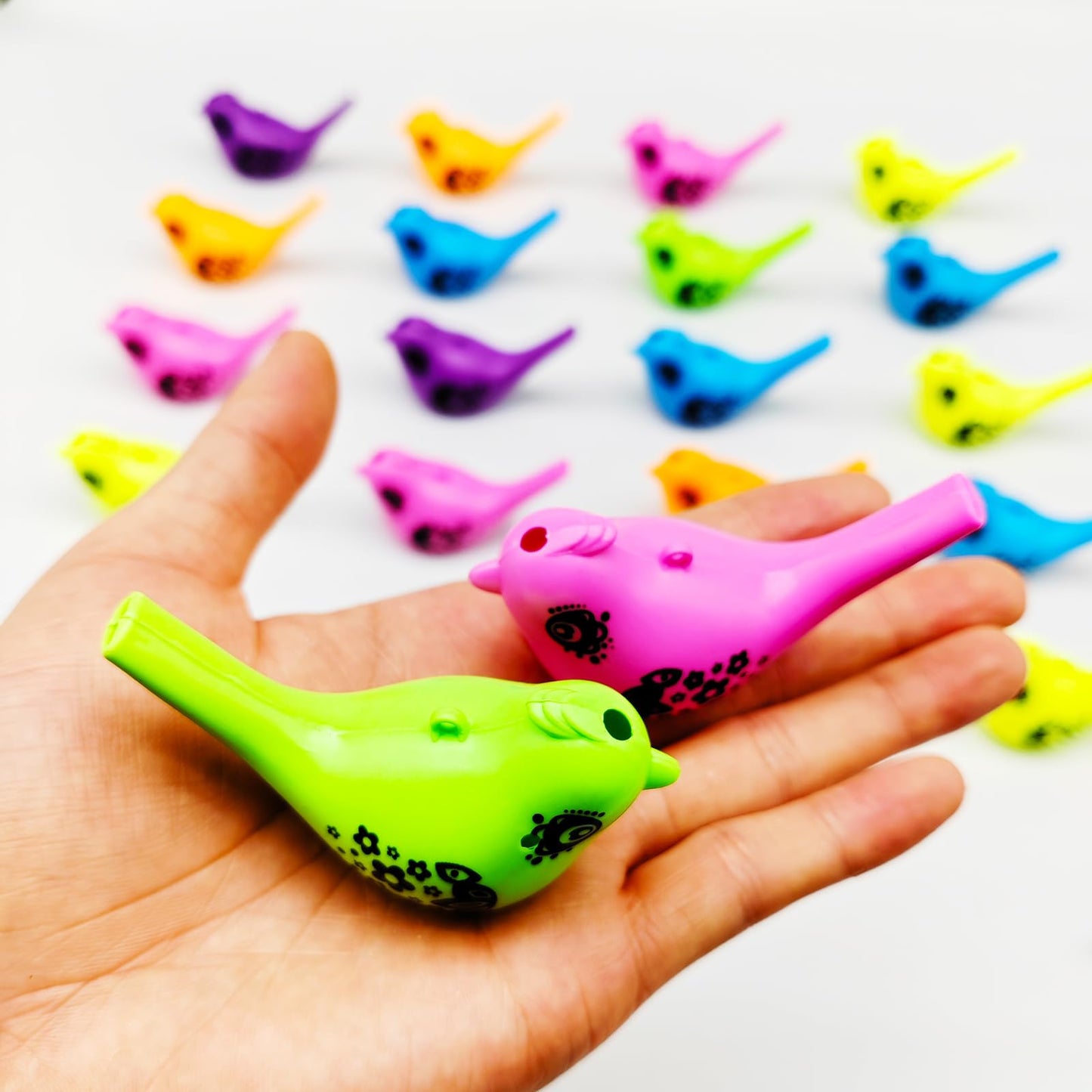 24 Pcs Bird Water Whistle Party Whistles For Kids Novelty Water Warblers Bird Whistle Toy Musical Instrument Toy For Party Favors,Birthday Gift, Party Gifts