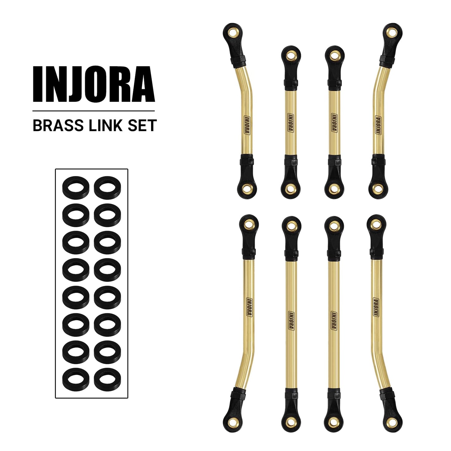 INJORA Brass High Clearance Links Set for TRX4M 1/18 RC Crawler Upgrade Parts,8PCS (4M-20)
