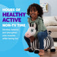 WADDLE Bouncy Hopper Inflatable Animal Hopping Plush  Indoor and Outdoor Toy for Toddlers and Kids  Pump Included  Boys and Girls Ages 2 Years and Up (Zebra)