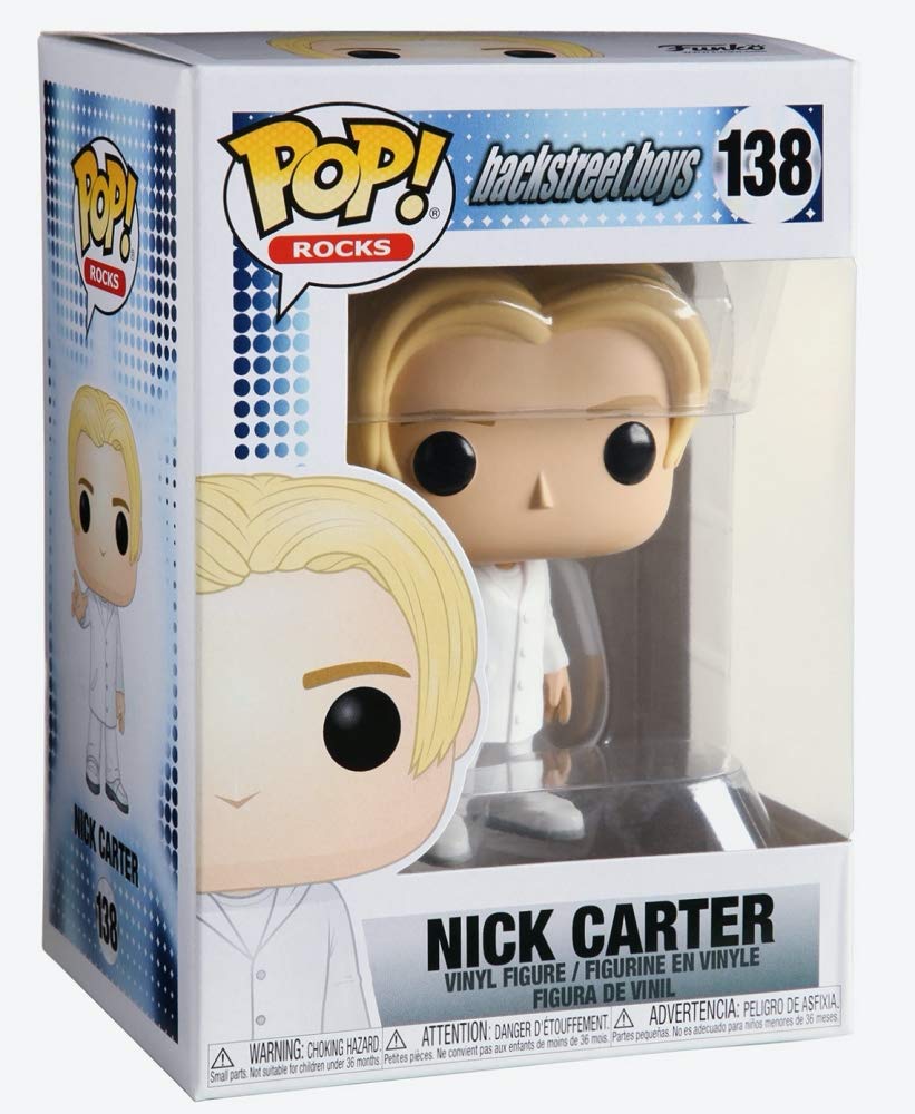 Funko Pop! Rocks Nick Carter Vinyl Figure, 3.75 inches, Multicolor, Model 40110