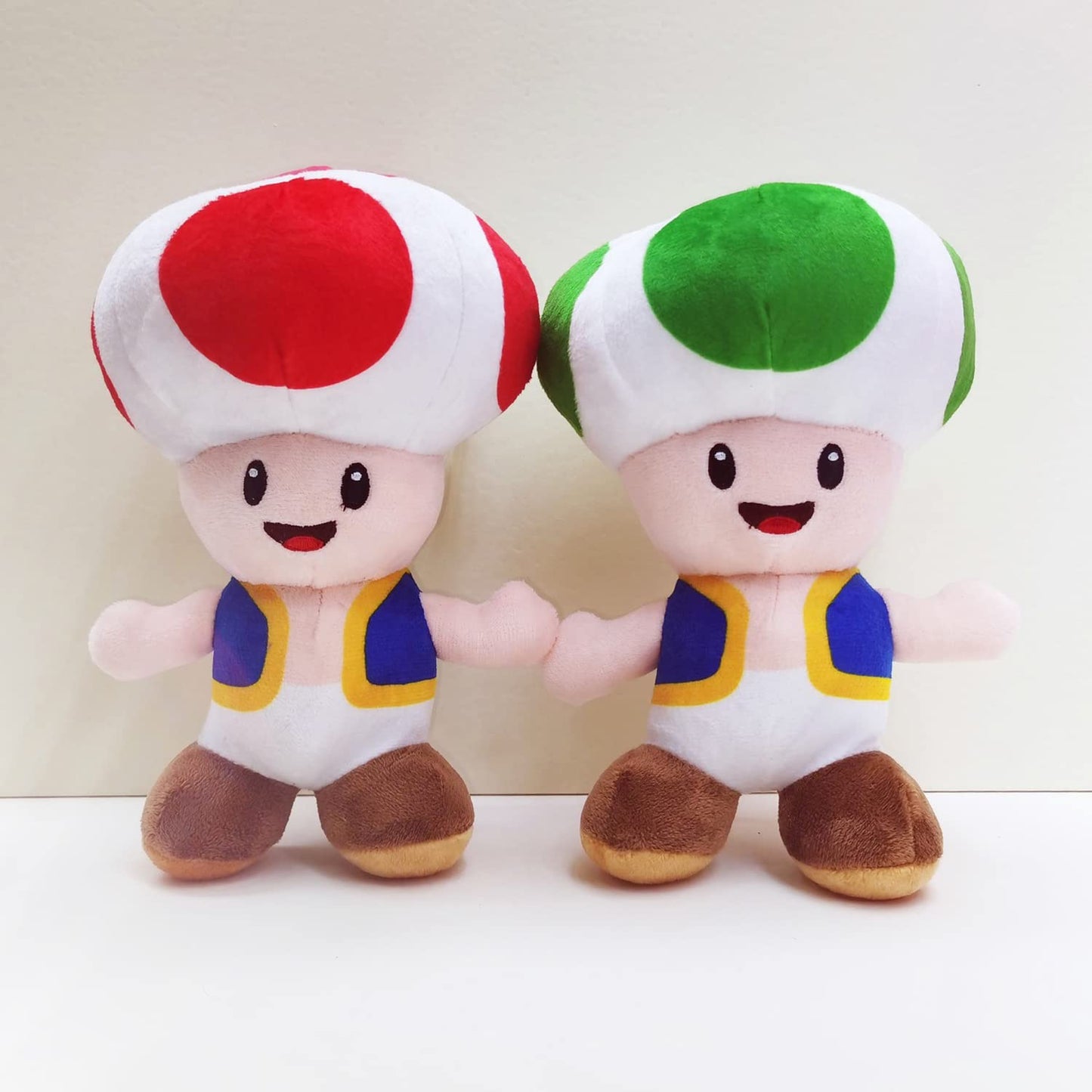 Yocosii Mushroom Red Toad Plush Standing Position, Cuddly Cartoon Game Stuffed Toy Doll 8'', Deep Red