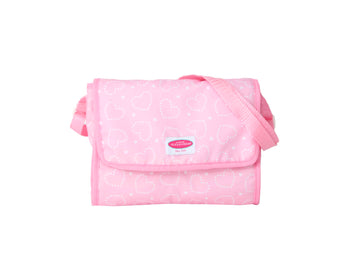 Madame Alexander On-The-Go Diaper Bag Essentials Set For Dolls, Pink Hearts
