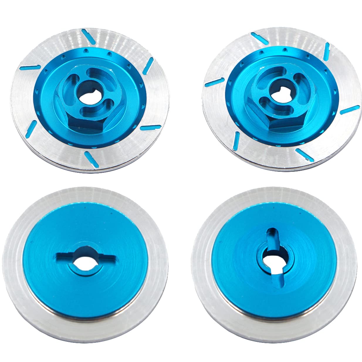 4Pcs Sharegoo Aluminum Alloy 12Mm Wheel Rim Hex Hub Brake Disc Decoration Compatible With Hsp Hpi Kyosho Traxxas Tamiya 1/10 4Wd