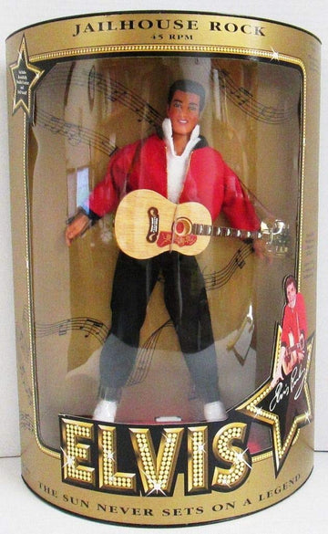 The Sun Never Sets On A Legend 1993 Elvis Doll, Jailhouse Rock Doll Hasbro 12...