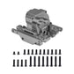 GTHELE Skid Plate&Gearbox Housing Transmission Case Aluminum for Traxxas 1/18 TRX4M Upgrade Parts RC Crawler Car (Titanium)