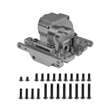 GTHELE Skid Plate&Gearbox Housing Transmission Case Aluminum for Traxxas 1/18 TRX4M Upgrade Parts RC Crawler Car (Titanium)