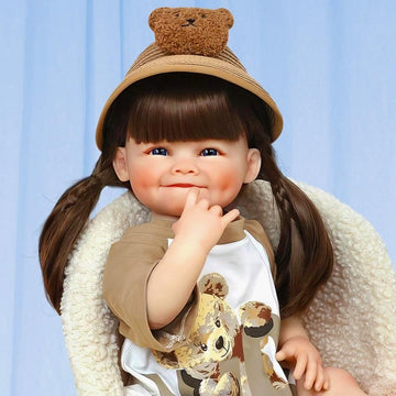 Dollhood Realistic Baby Doll Girl - 18-Inch Real Life Silicone Baby Doll With Movable Arms And Legs - Lifelike Reborn Baby Dolls - Silicone Full Body Baby Reborn Dolls With Accessories, Gift For Kids