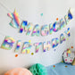 Flairs New York Happy Birthday Decorations Banner Party Props (Pack Of 1 Banner, Iridescent Unicorn Magical Birthday)