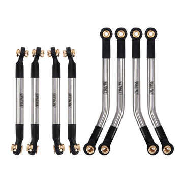 INJORA High Clearance Links Set - Stainless Steel Chassis Links for 1/18 RC Crawler FMS FCX18 LC80 Upgrade