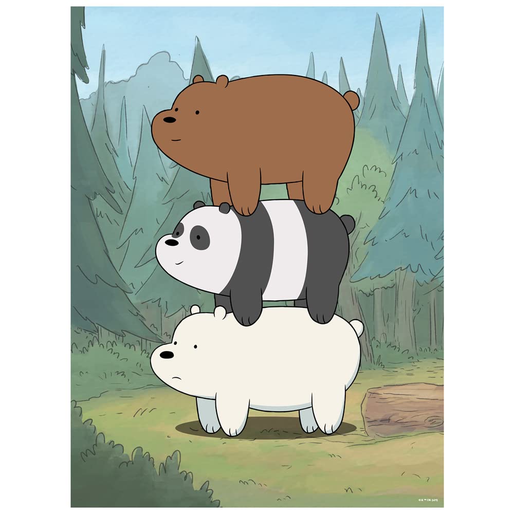 We Bare Bears Bear Stack 500 Piece Jigsaw Puzzle For Adults, 16' L X 21.5' W