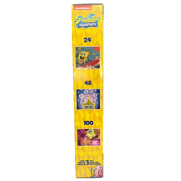 Spongebob Squarepants - 3 In 1 Jigsaw Puzzles For Kids. Great Birthday & Educational Gifts For Boys And Girls. Colorful Pieces Fit Together Perfectly. Great Preschool Aged Learning Gift.