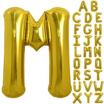 Toniful 40 Inch Large Gold Letter M Balloons Helium Balloons,Foil Mylar Big Balloons For Birthday Party Anniversary Supplies Dec