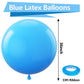 Bezente 36 Inch Blue Giant Balloons - 8 Pack Light Blue Latex Balloons for Birthday, Wedding, Baby Shower Decorations