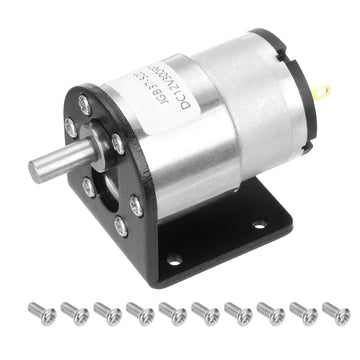 Dmiotech Micro Dc 12V 300Rpm Geared Motor With Bracket Gear Reduction Motors 37Mm Diameter Gearbox Micro Speed Reduction For Rc