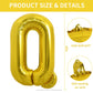 Toniful 40 Inch Large Gold Letter Q Balloons Helium Balloons,Foil Mylar Big Balloons For Birthday Party Anniversary Supplies Dec