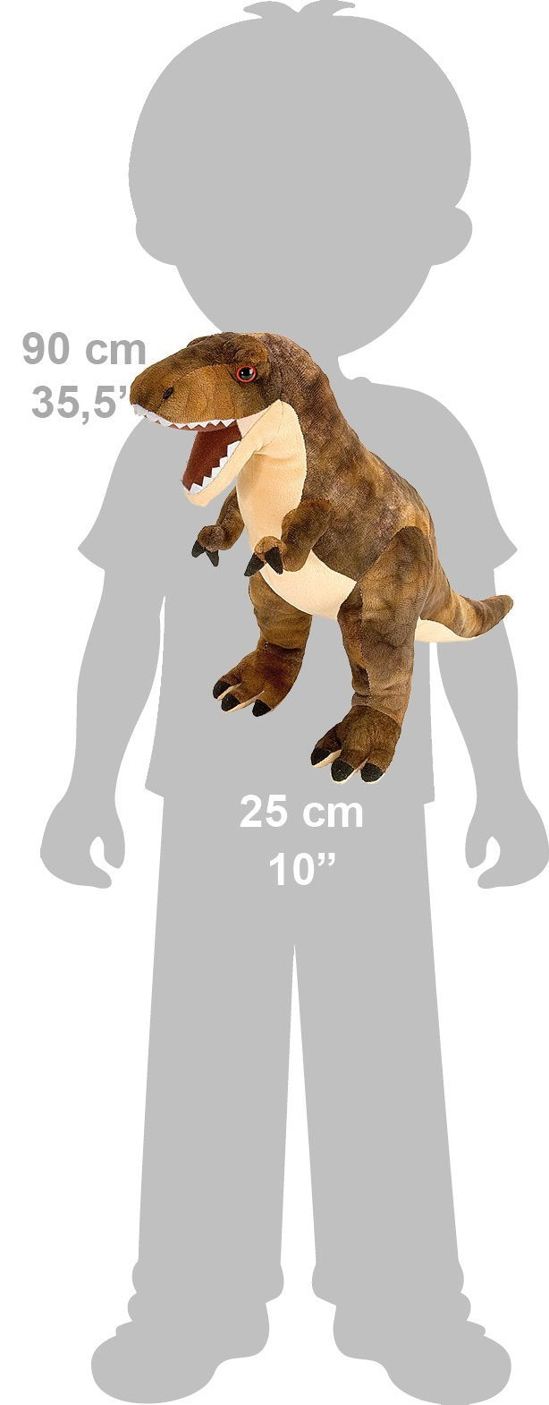 Wild Republic T-Rex Plush, Dinosaur Stuffed Animal, Plush Toy, Gifts For Kids, Dinosauria 10 Inches