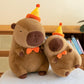 Arkdorz Cute Birthday Capybara Plush,12Inch Kawaii Capybara Stuffed Animal Soft Stuffed Capybara Toy Birthday Gifts Party Decora
