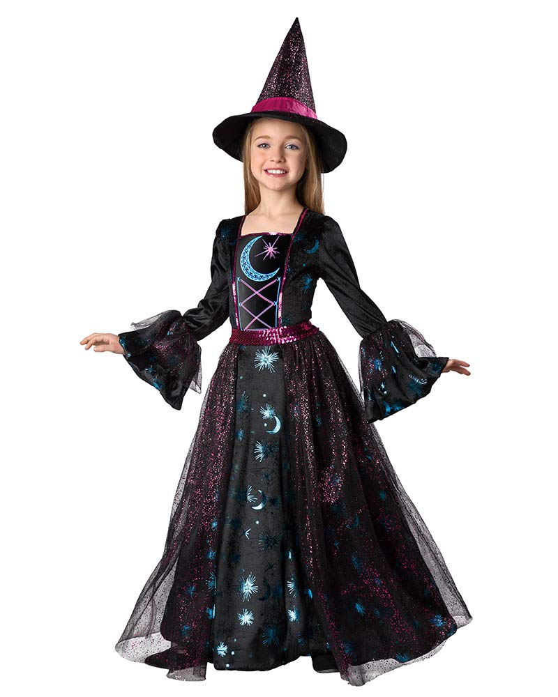 Seasons Girls Light Up Deluxe Moonlight Witch Costume (M(8-10))