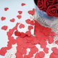 Hot Red Heart Confetti Wedding Birthday Party Favors Love Theme Table Scatter Decorations, 1.2 inch, 200pc