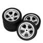 ShareGoo OD 2.55'' RC 12mm Hex Plastics Wheel Rims & Rubber Tires Tyre for RC 1/10 On-Road Touring Racing Drift Car