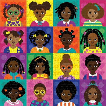 My Hair, My Crown 300 Piece Puzzle From Mudpuppy, Bright Illustrations Of Diverse And Beautiful Black Hairstyles, Provides Hours