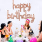 Beishida Rose Gold Happy Birthday Balloons Banner 16 Inch Mylar Foil Birthday Letters Balloons Sign Reusable For Birthday Decora