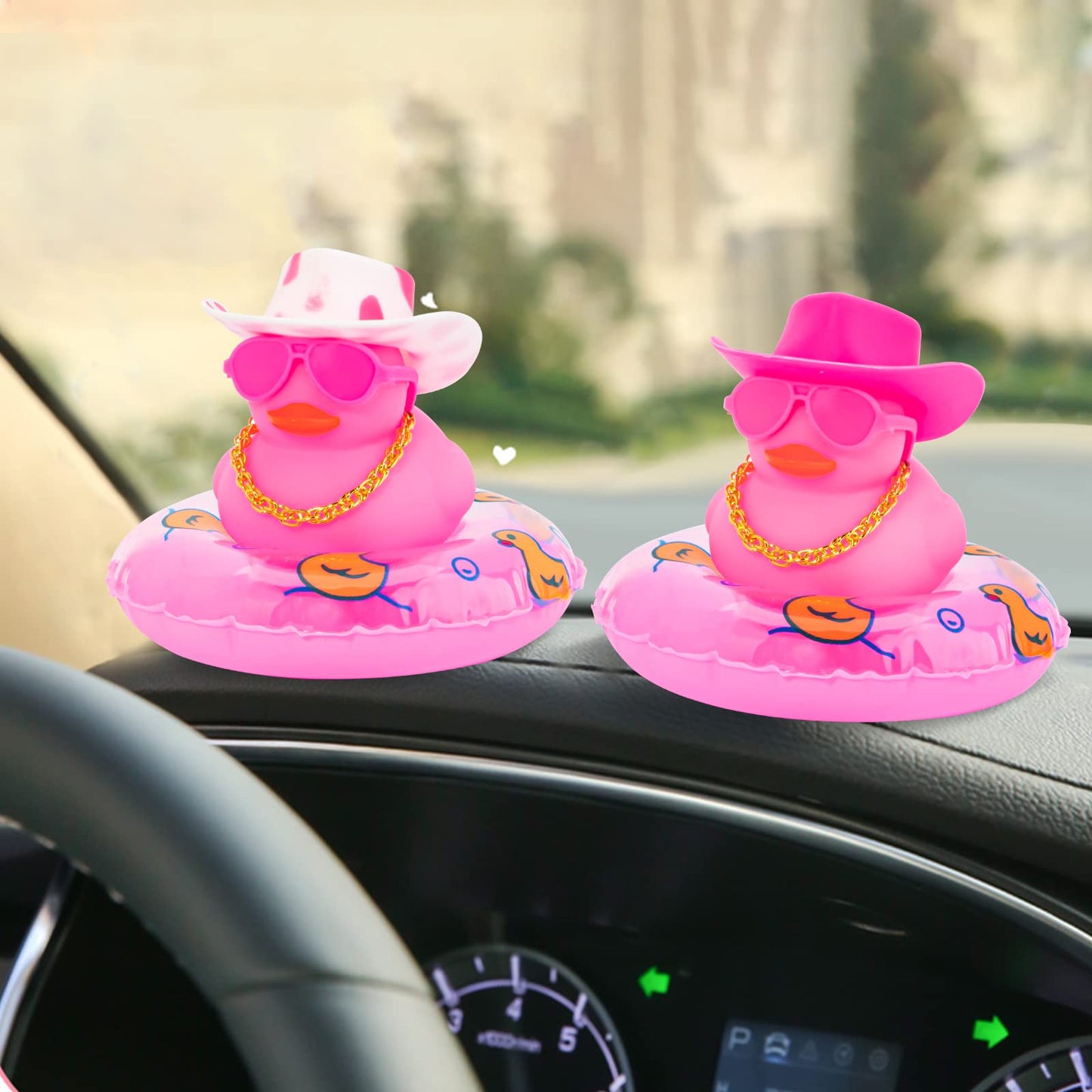 Wonuu Car Accessories Rubber Ducks Dashboard Decorations Rubber Duck Pink Accessories Dashboard Duck Car Decorations Car Ducks For Dashboard Car Duck Car Dashboard Decorations, Rpg#Pink-Whitepink