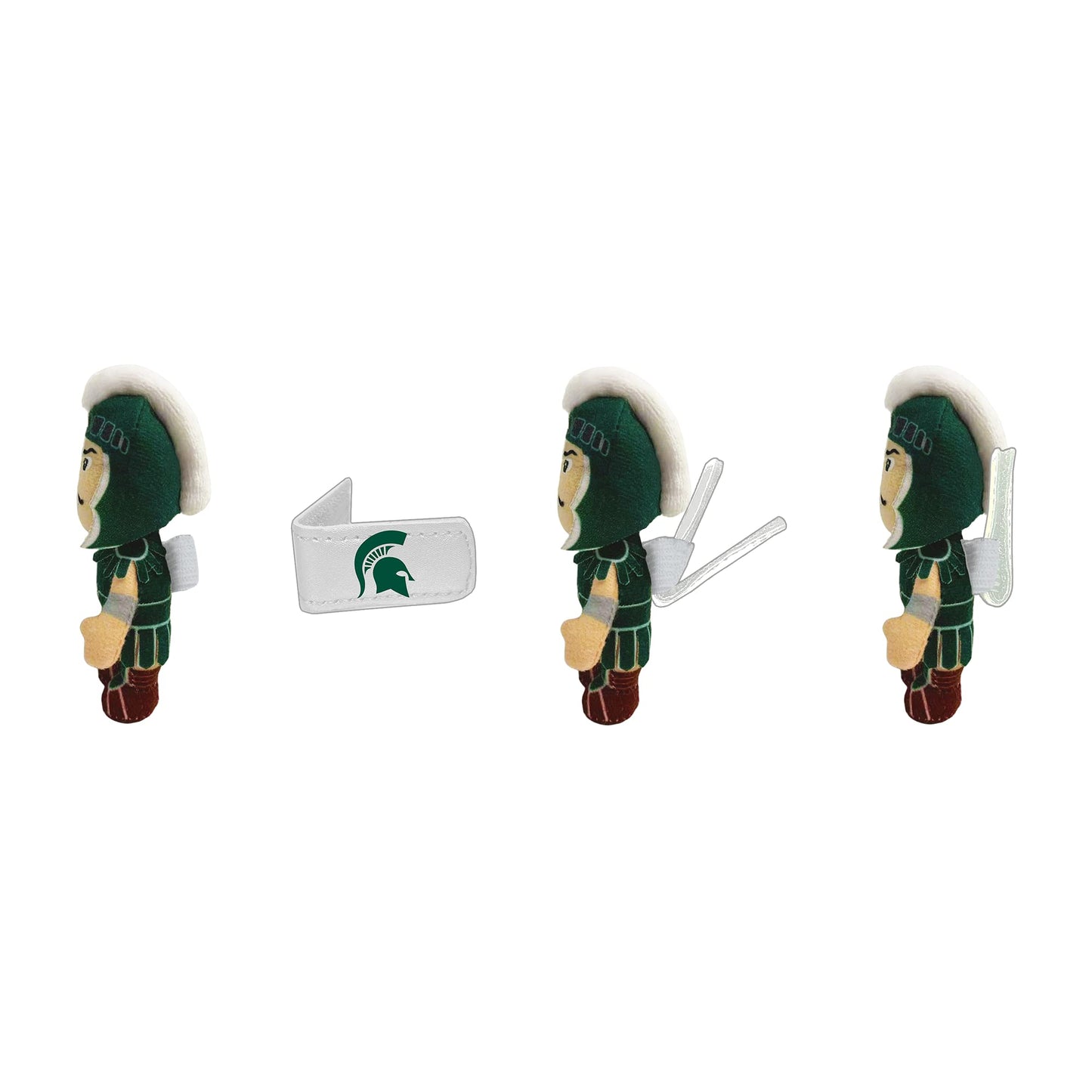 Bobbi-Dobbiez Attachable Plushie Michigan State University Sparty Mascot Bobbi-Dobbiez Attachable Plushie