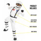 Fun Shack Astronaut Costume For Kids With Helmet, Kids Astronaut Costumes, Nasa Costume Kids, Space Costume For Kids, Large