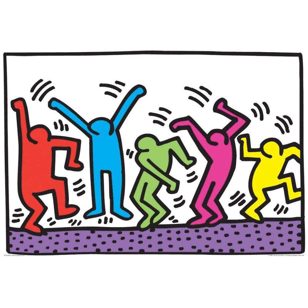 Eurographics Dancing By Keith Haring 100-Piece Puzzle