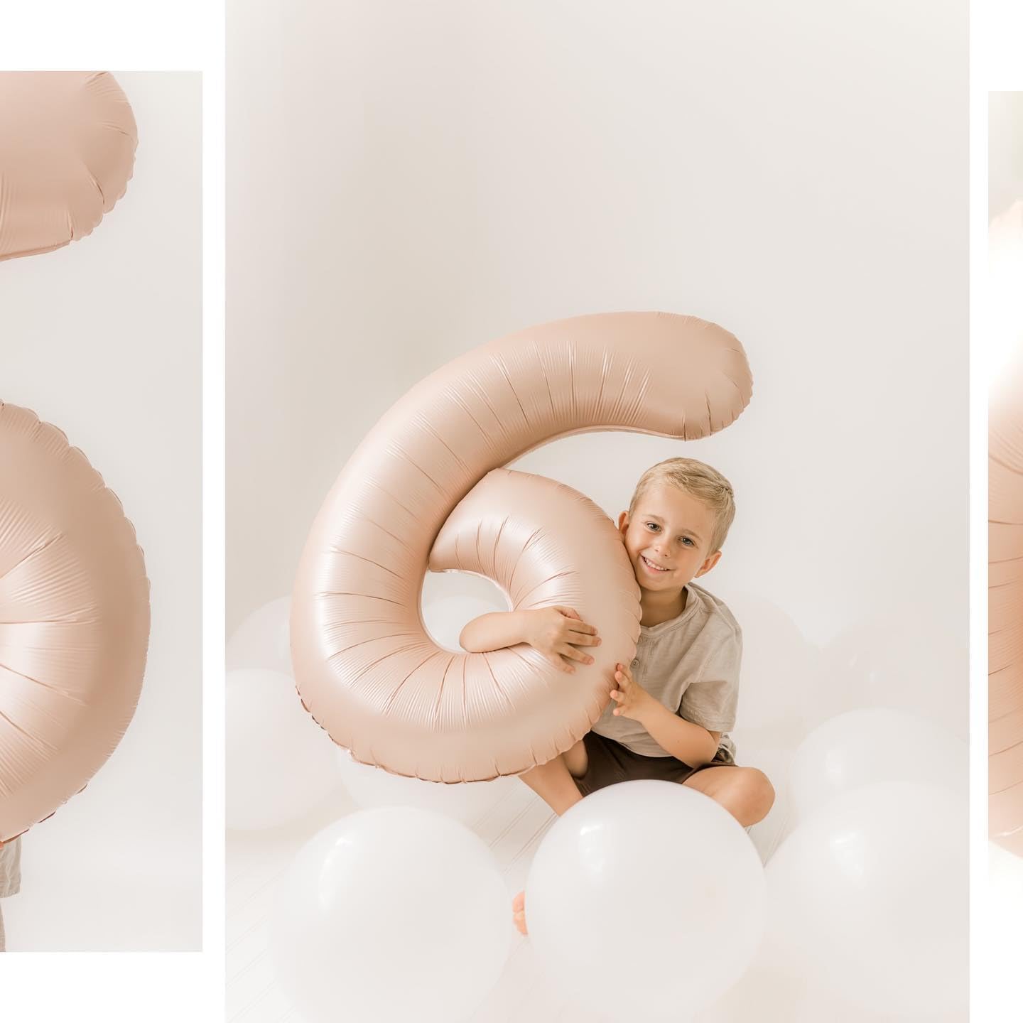 Light Brown 6 Balloon, Tan Number Balloons 40 Inch, 6Th Balloons For Beige Birthday Decorations, Sandy Brown And Black Party Sup